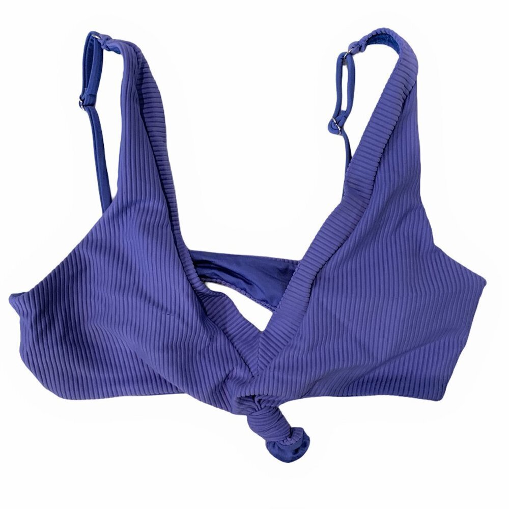 Frankie’s Austin Periwinkle Blue Ribbed Bikini Top - Picture 2 of 3